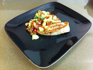 Tuna Steaks with Cucumber relish