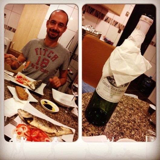 Roasted Whole Sea Bass with Oreste at Kempinski - one of the first meals at the new place